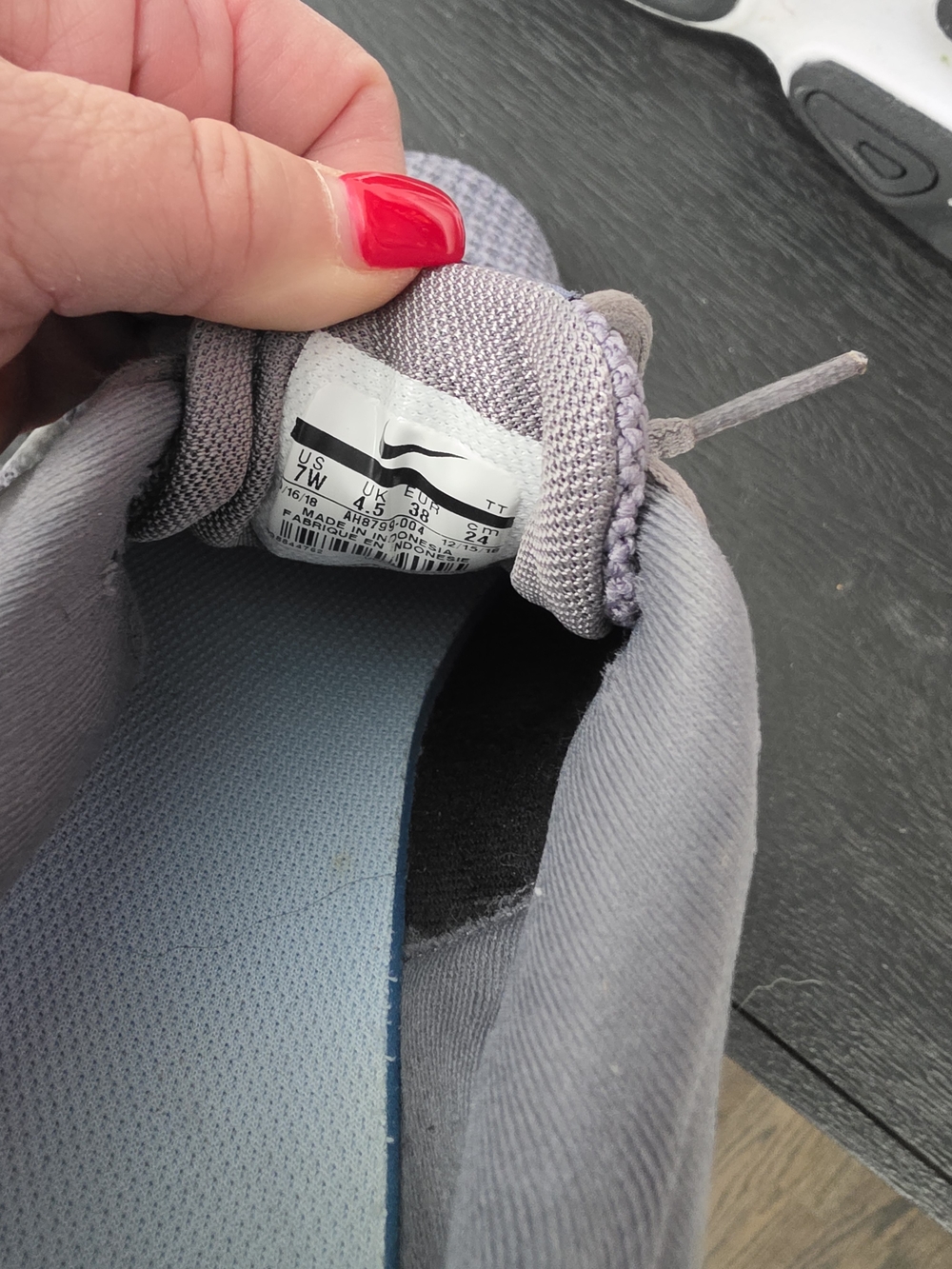 Nike Women’s Gray & Light Blue Training Sneakers - Picture 4 of 4